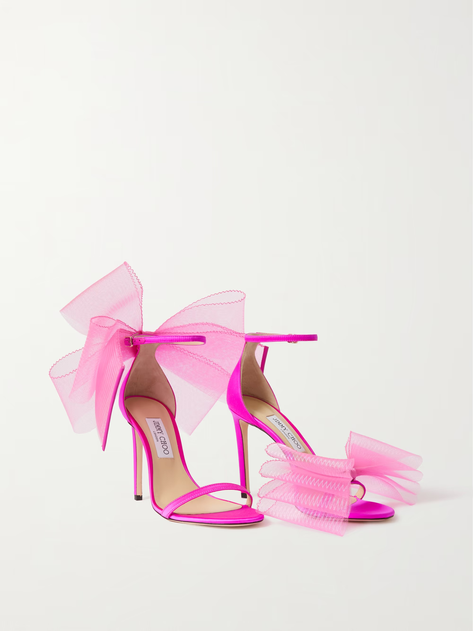 Aveline 100 bow-detailed satin sandals | NET-A-PORTER APAC