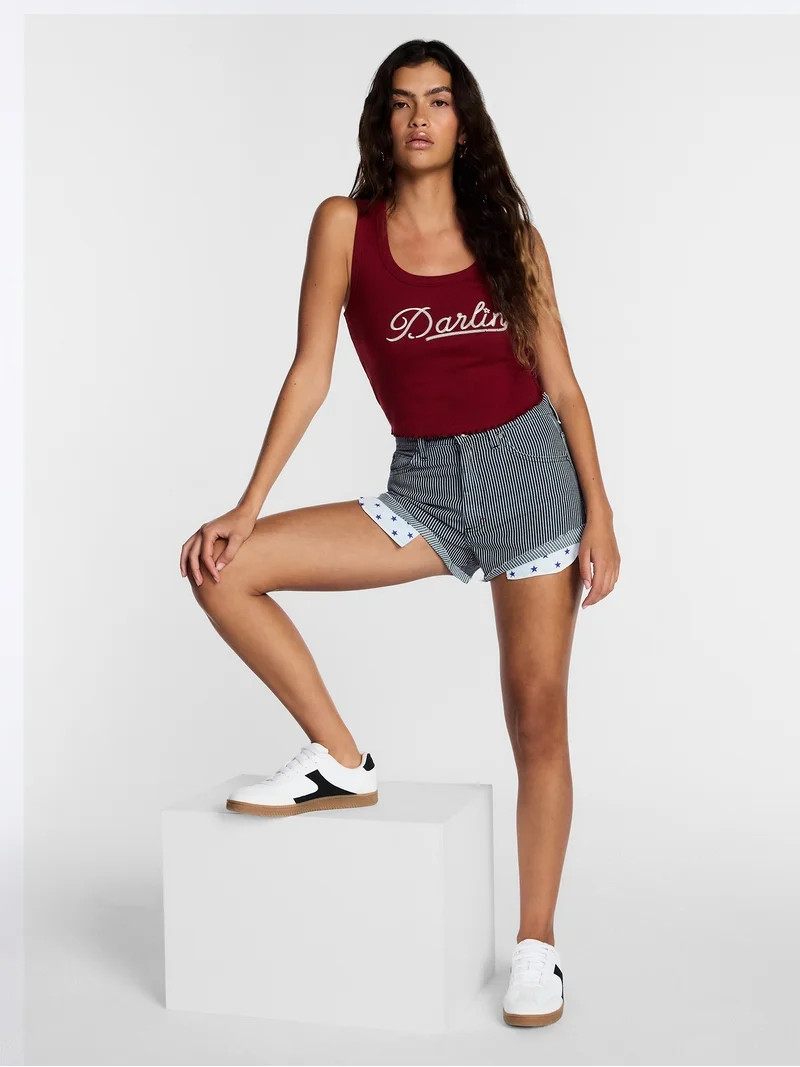 Kacey Lee Women's High Rise Shorts, Sizes 0-18 | Walmart (US)