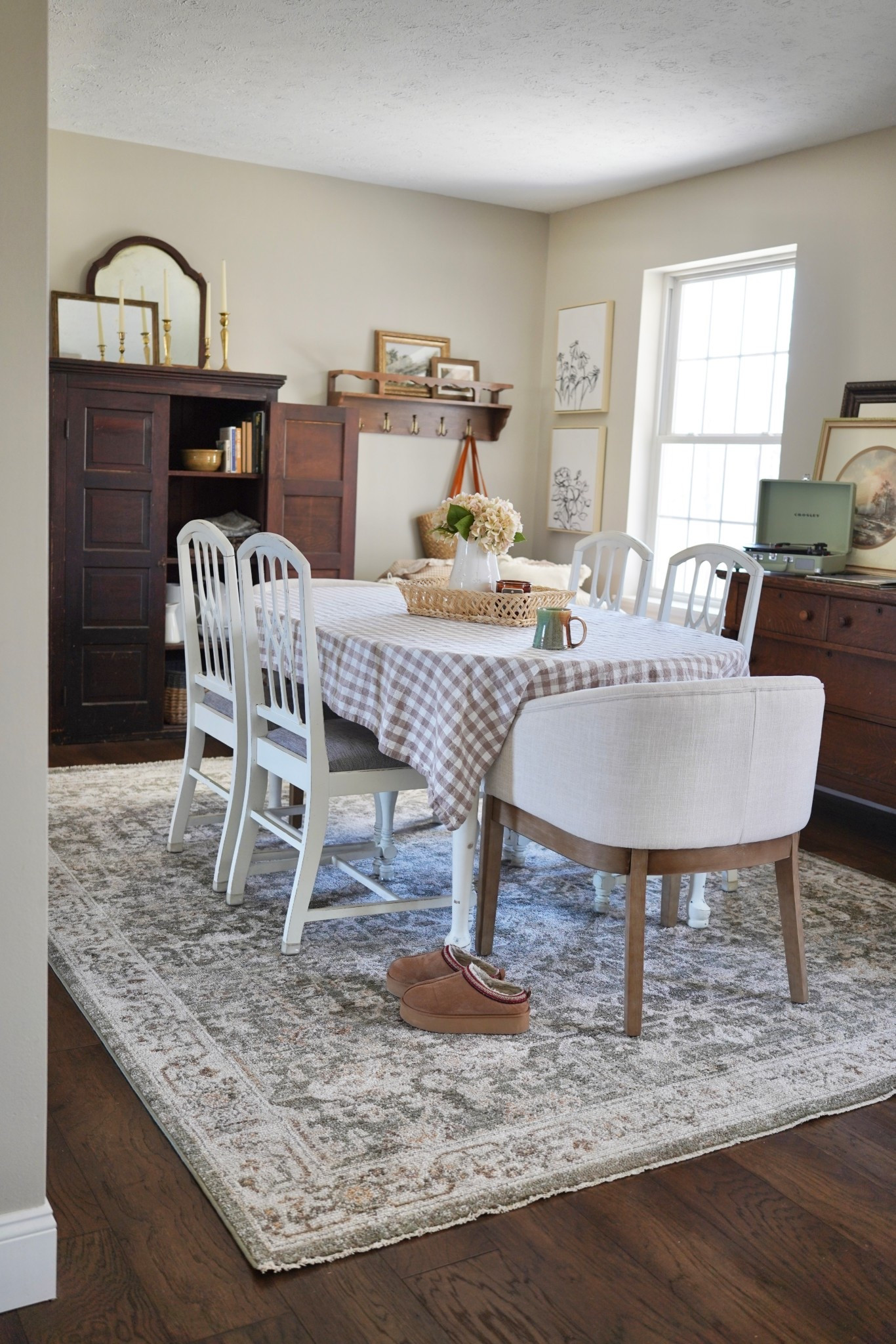 My collected dining room. Loloirugs. Collected home. Spring decor. Vase. Cozy cottage. Dining room decor. 

#LTKSeasonal #LTKHome