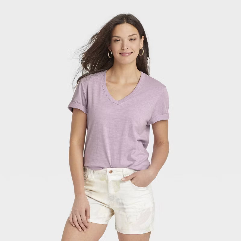 Women's Short Sleeve V-Neck T-Shirt - Universal Thread™ | Target