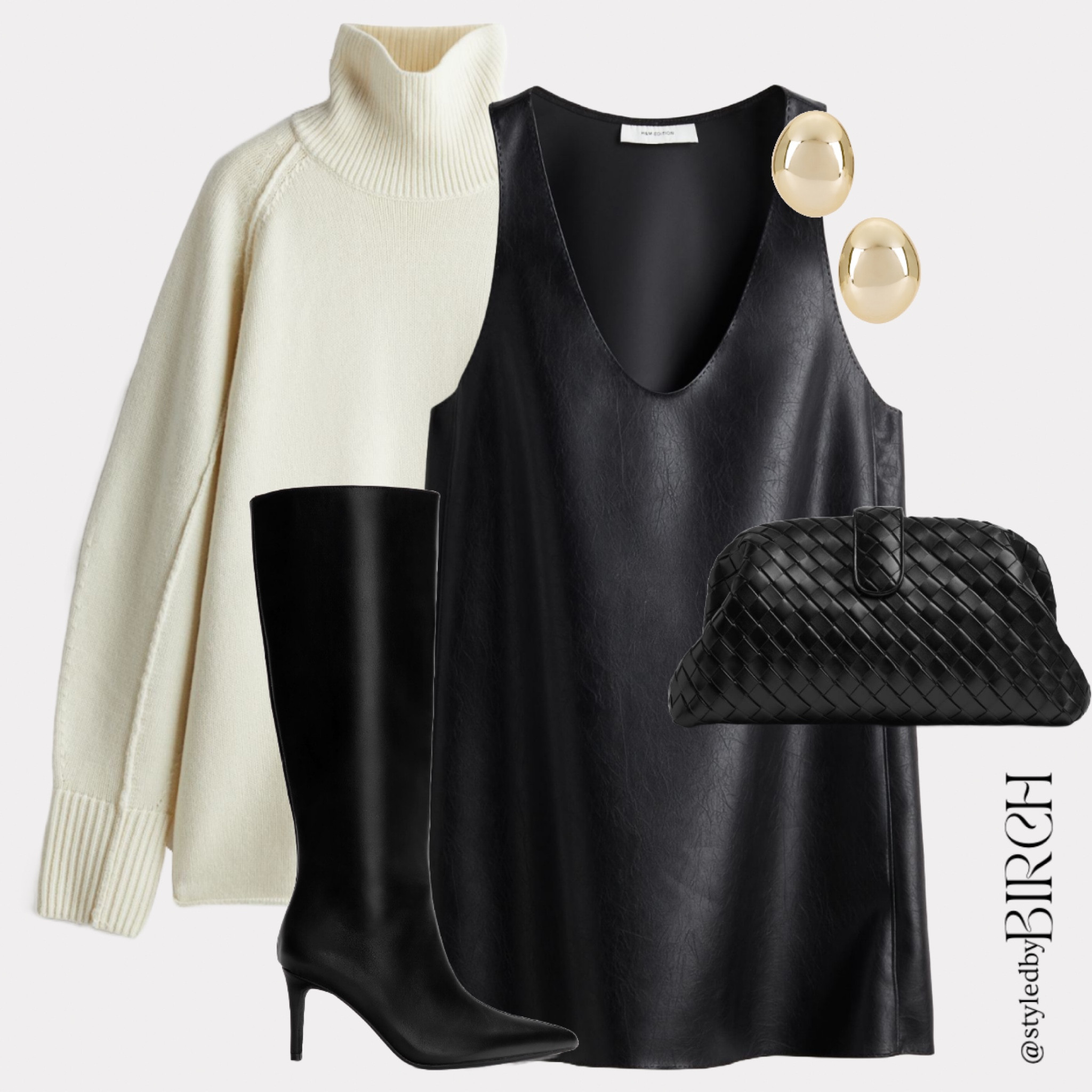 Obsessed with this look! The mix of a sleek leather dress, cozy turtleneck, and these knee-high boots is the perfect balance of sexy and classy 🤍

#LTKeurope #LTKautumn #LTKworkwear
