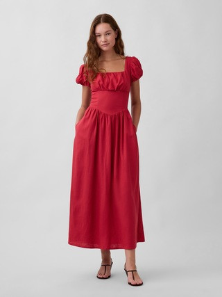 Linen-Blend Drop-Waist Maxi Dress | Gap (US)