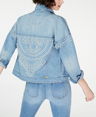 I.N.C. Cotton Embellished Denim Jacket, Created for Macy's | Macys (US)