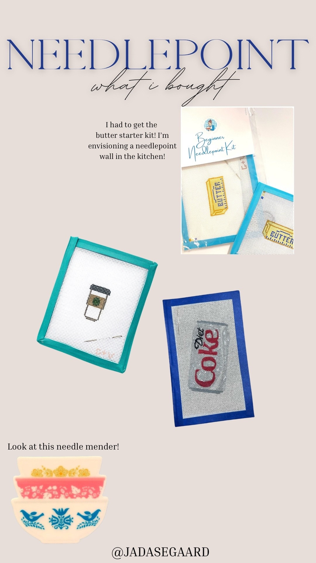 Needlepoint starter kits and what I bought as a beginner! These would make such good gifts too! 

#LTKGiftGuide