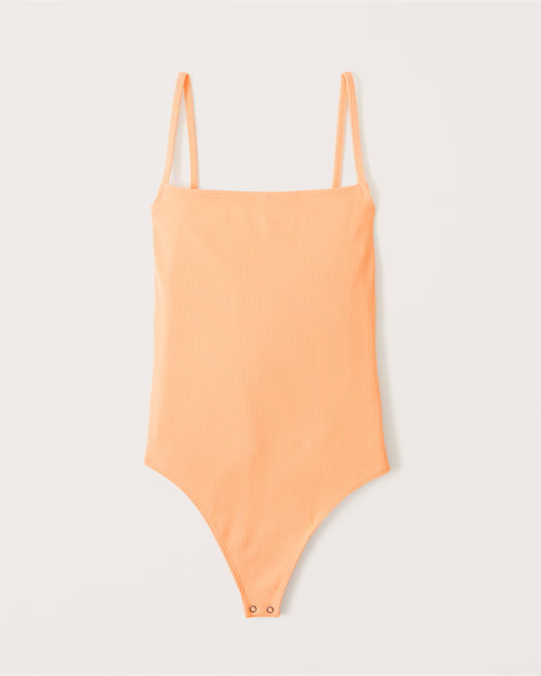Ribbed Open Back Bodysuit | Abercrombie & Fitch (US)