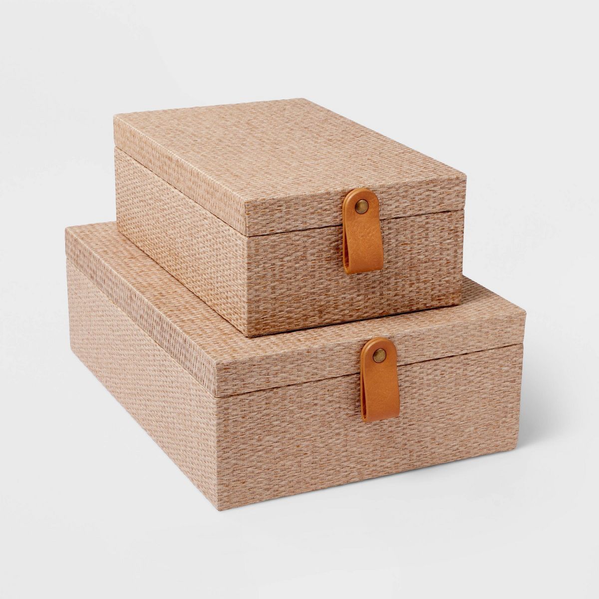 Woven Storage Boxes Set of 2 Taupe - Threshold™ | Target