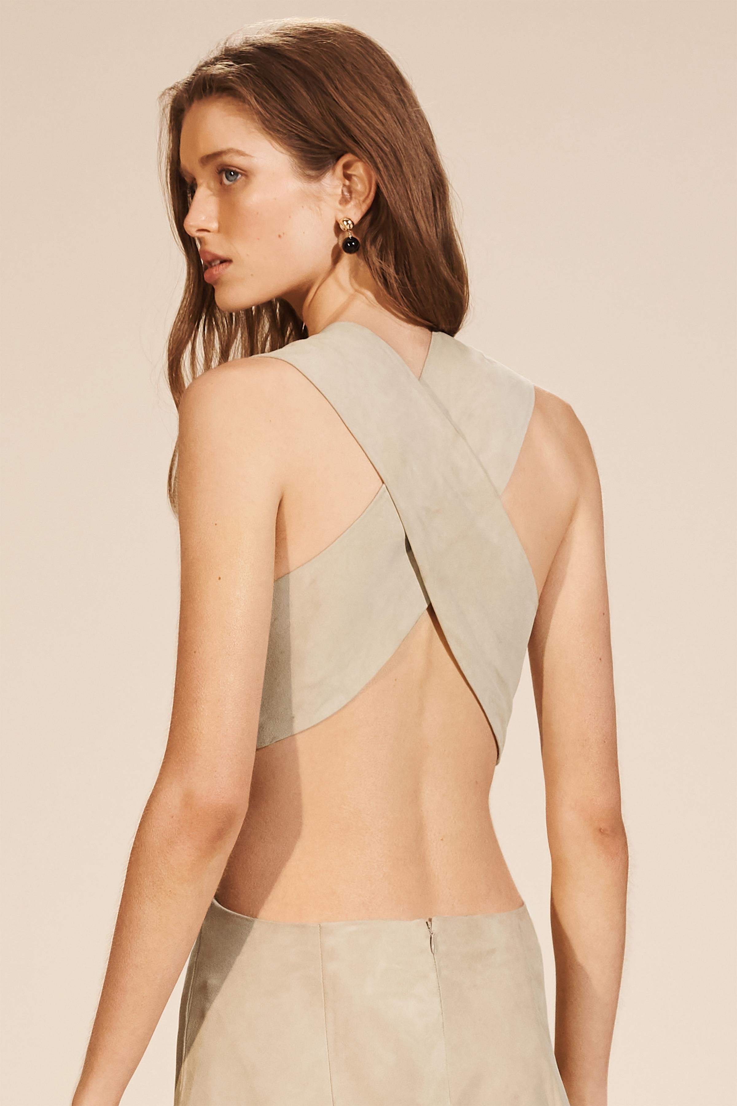 LIMITED EDITION SUEDE LEATHER CUT-OUT DRESS | Zara UK