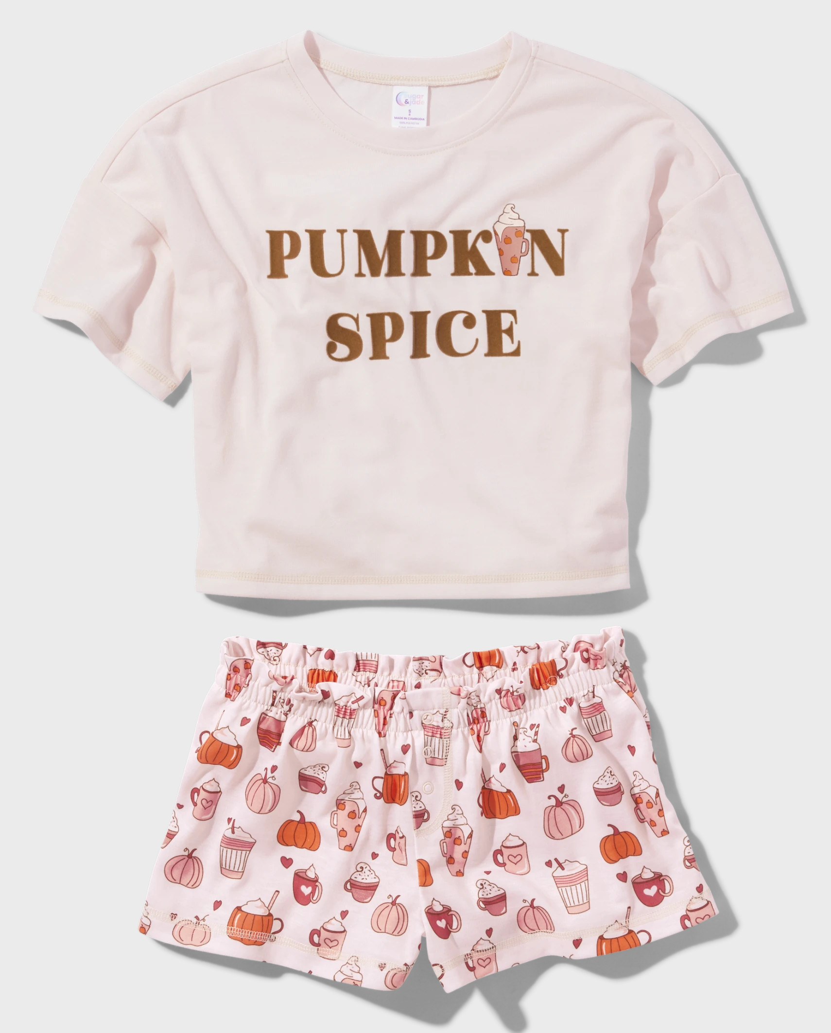 Girls Pumpkin Spice Pajamas - petal | The Children's Place