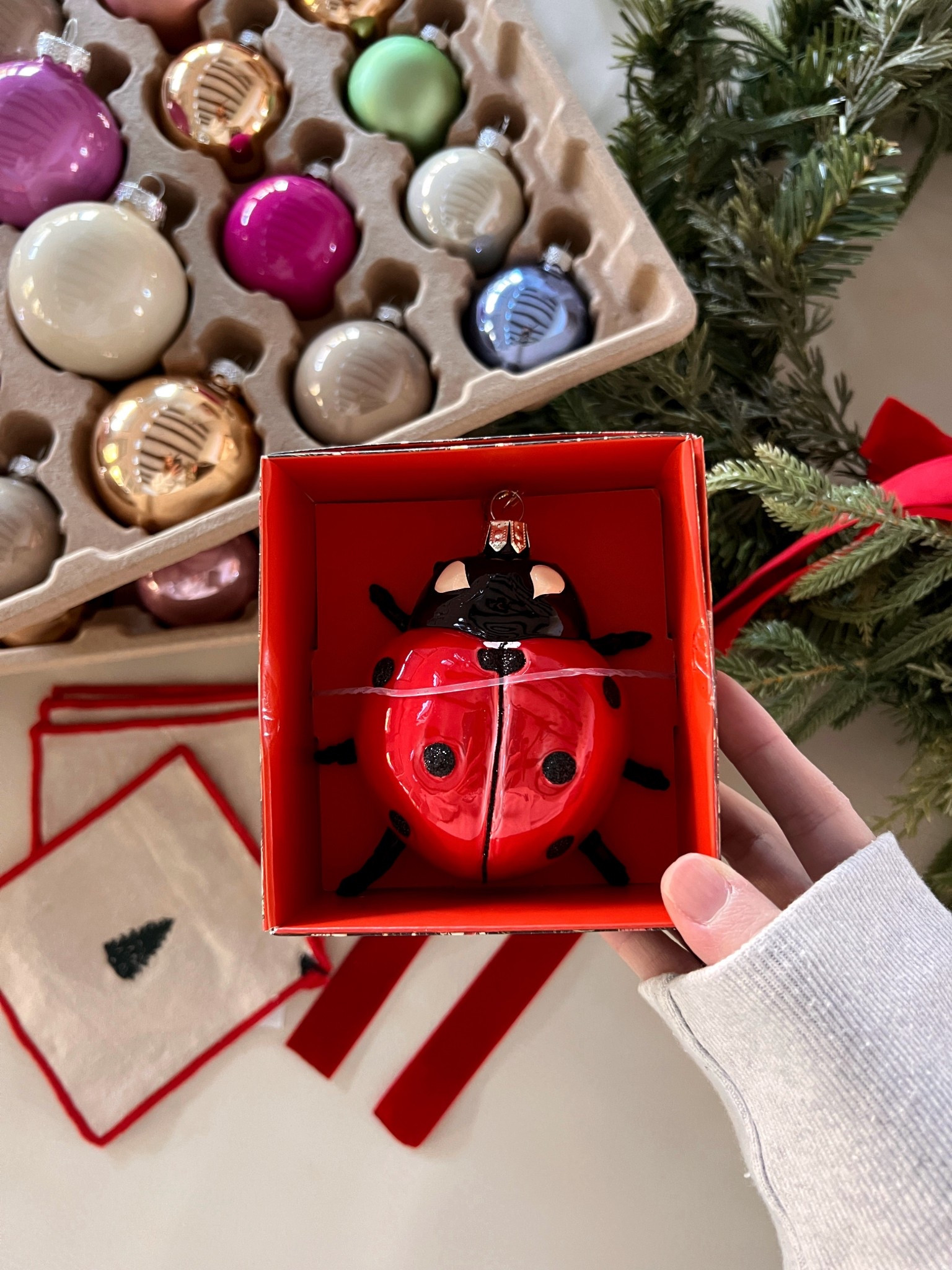 Wanted a lady bug ornament since I saw one at anthro.  Found a better one  and for only $8! ❤️🐞

#LTKSeasonal #LTKHome #LTKHoliday