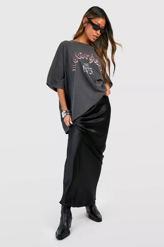 Satin Bias Maxi Skirt | Boohoo.com (UK & IE)