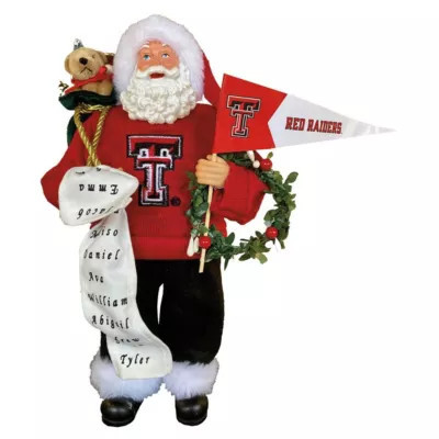 Santa's Workshop Inc Texas Tech Red Raiders NCAA Texas Tech Raiders 12" Proud Santa | Belk