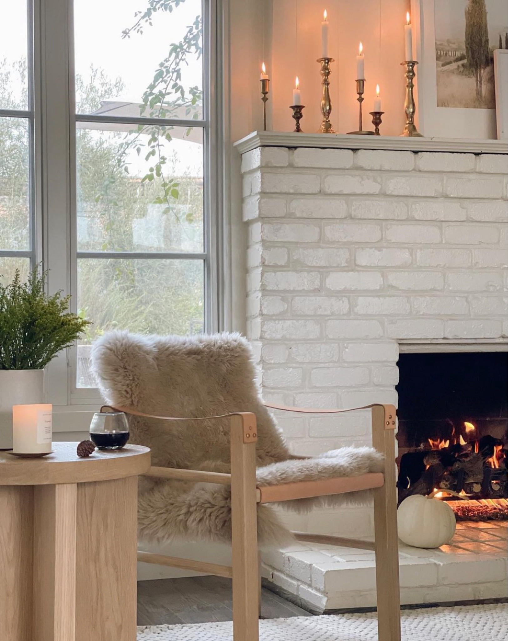 Greeting October with some cozy + peaceful moments in the living room. Candlesticks are vintage, but everything else is linked here. #Falldecor 

#LTKSeasonal #LTKhome