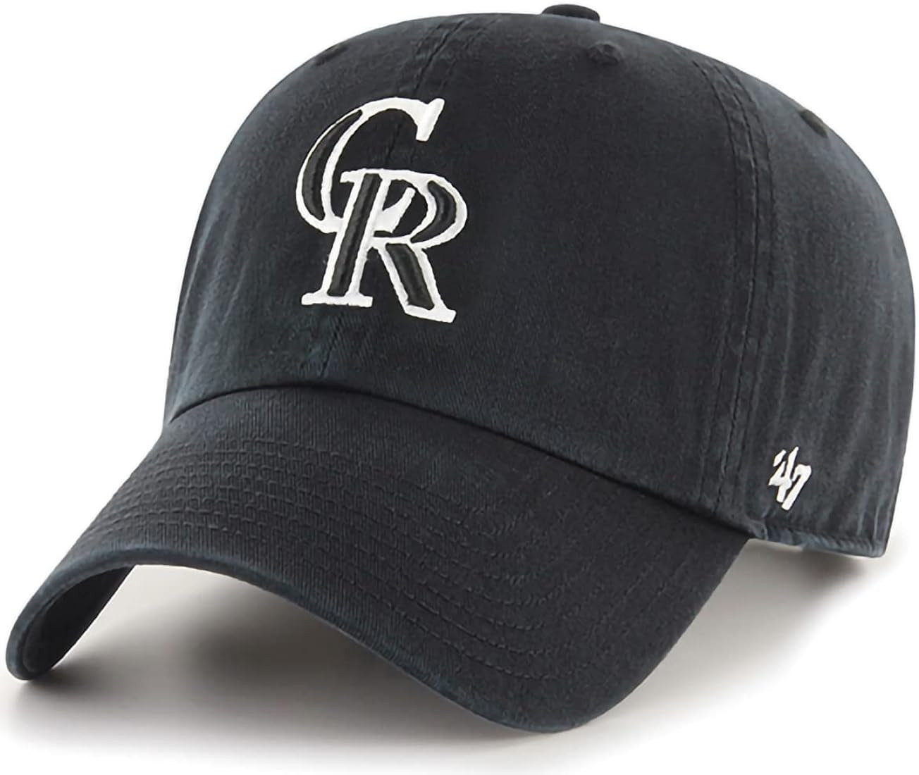'47 MLB Black White Clean Up Adjustable Hat Cap, Adult One Size | Amazon (US)