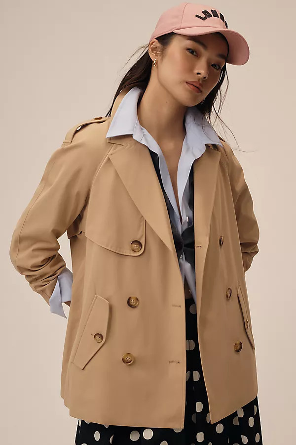 Short Trench Coat Jacket | Anthropologie (US)
