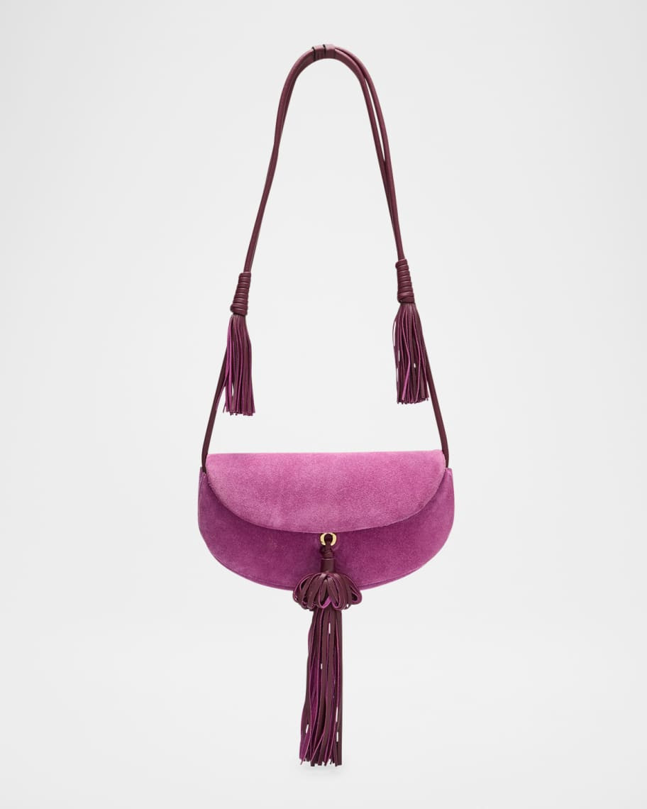 Paloma Tassel Suede Shoulder Bag | Neiman Marcus