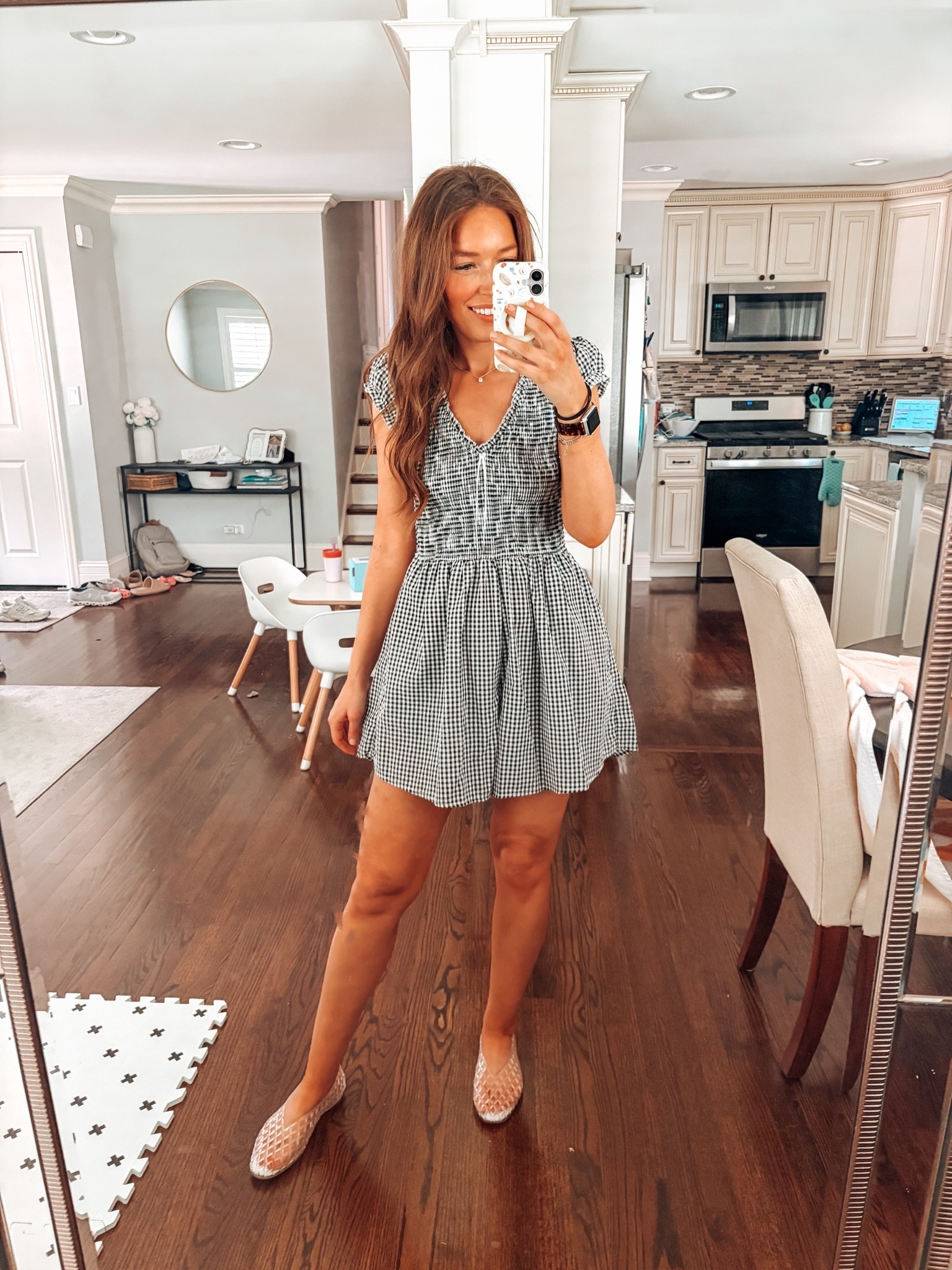 Summer outfit / outfit idea / romper / jelly shoes

#LTKootd #LTKmomlife #LTKgrwm
