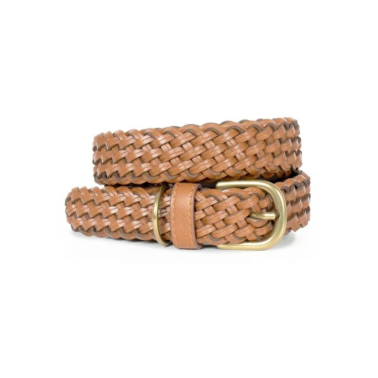 Time and Tru Women's Braided Belt, Tan | Walmart (US)