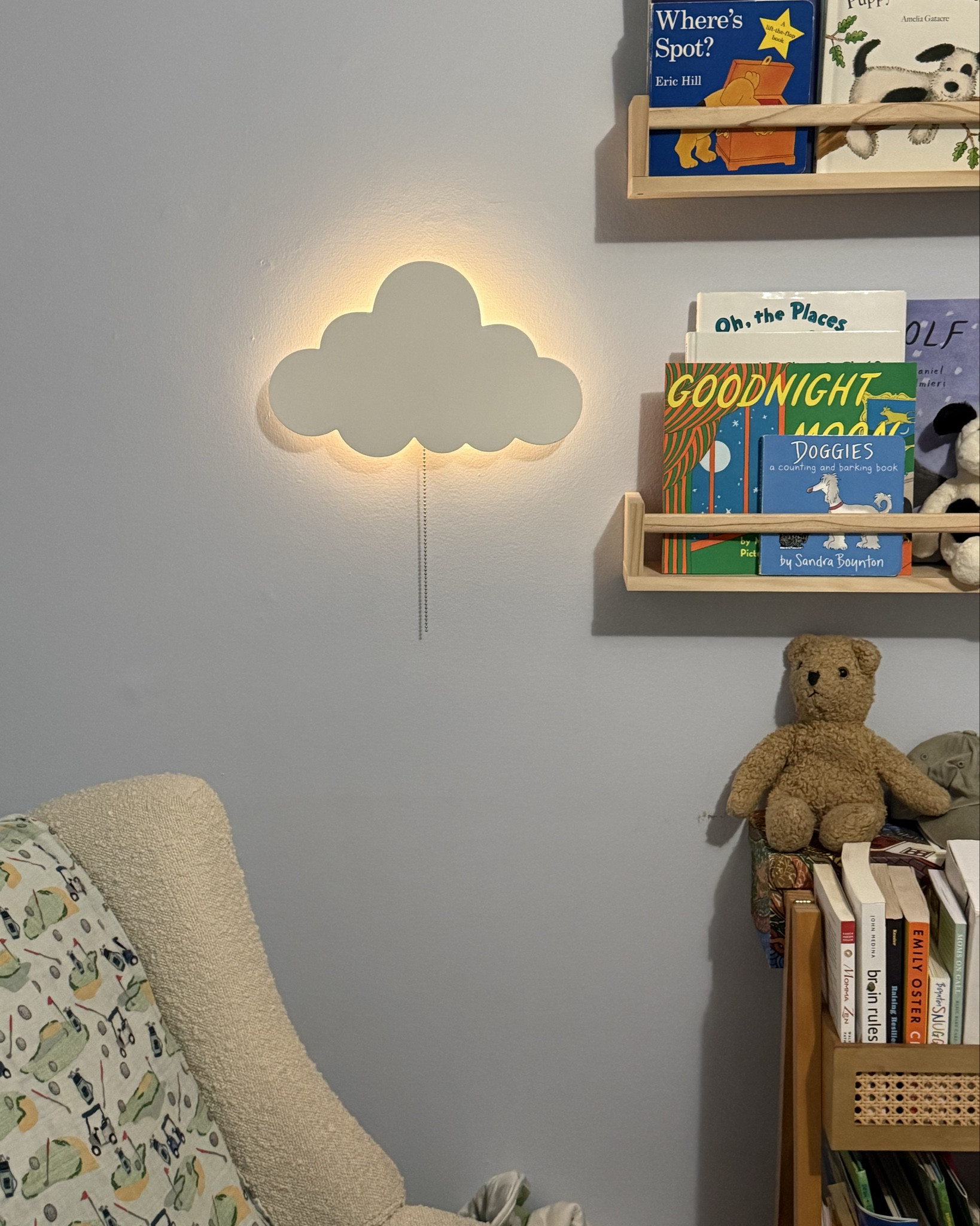 Love this night light in the nursery! Perfect for winding down and reading books with 🌕

#LTKBaby