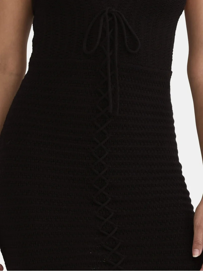 Madden NYC Women's Lace Up Crochet Dress, Sizes XXS-XXL | Walmart (US)