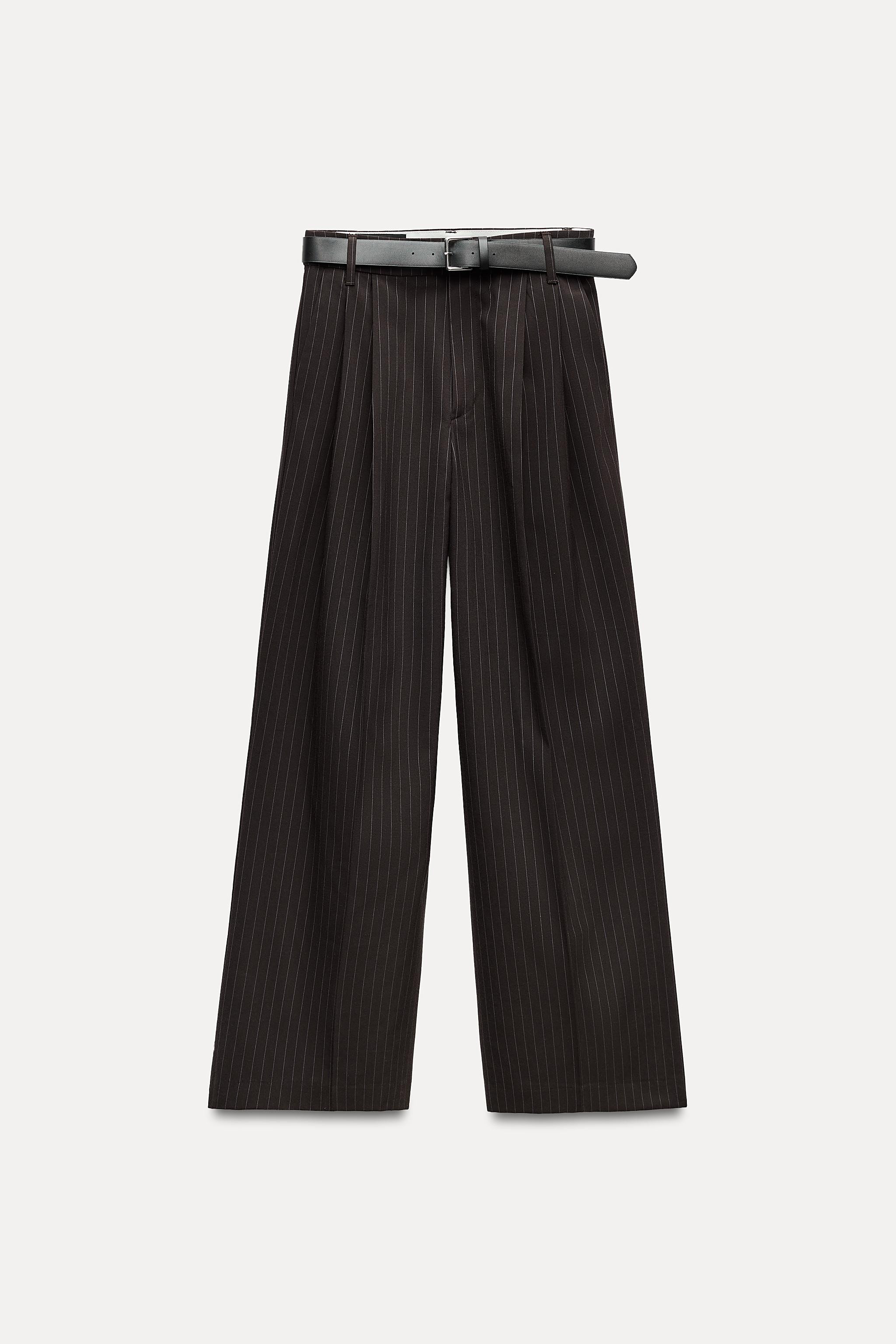 DOUBLE PLEAT TROUSERS WITH BELT | Zara UK