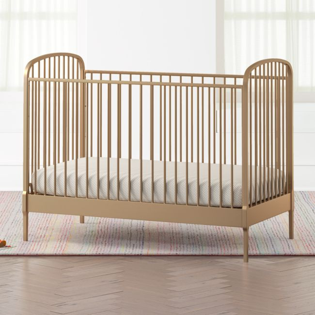 Larkin Gold Metal Crib | Crate & Barrel