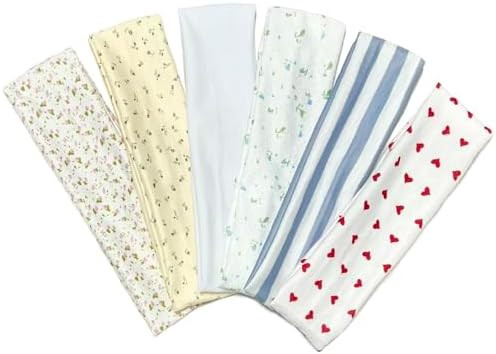 TERSE Fashion Headbands for Women Short Hair Non Slip Elastic Floral Hairbands Soft Fabric Hair Bands for Women's Hair, 2 Inches Thick Stripe Head Band for Girls Valentine's Day Heart Headbands | Amazon (US)