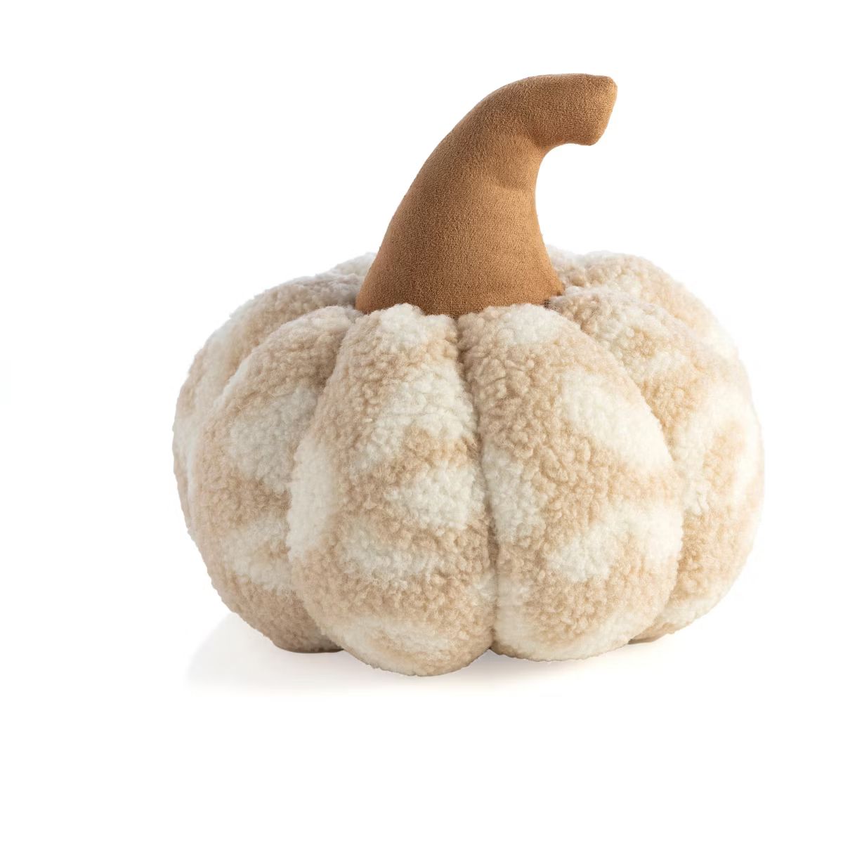 Shiraleah Medium Leopard Print Sherpa Pumpkin Pillow | Target