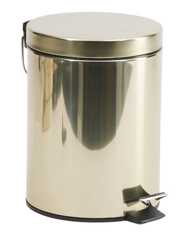 Round Metal Step Can Waste Basket | TJ Maxx