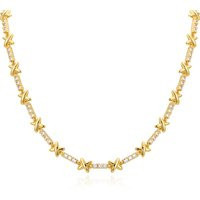 Chunky X Cross Choker Necklace For Women Aesthetic Crosses Gold Color Crystal Chain on Neck Collar | AliExpress UK