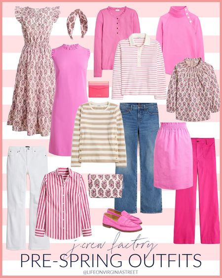 Cute new spring outfit ideas from J. Crew Factory! Includes a block print midi dress, ruffle collar dress, linen skirt, cute work tops, block print quilted pouch, pink penny loafers, wide leg pants, wide leg jeans, cozy sweatshirts and more! And they’re all on sale today!
.
#ltksalealert #ltkfindsunder50 #ltkfindsunder100 #ltkstyletip #ltkover40 #ltkshoecrush #ltkstyletip #ltkmidsize #ltkworkwear #ltkhome Easter dresses,

#LTKsalealert #LTKSeasonal #LTKfindsunder50