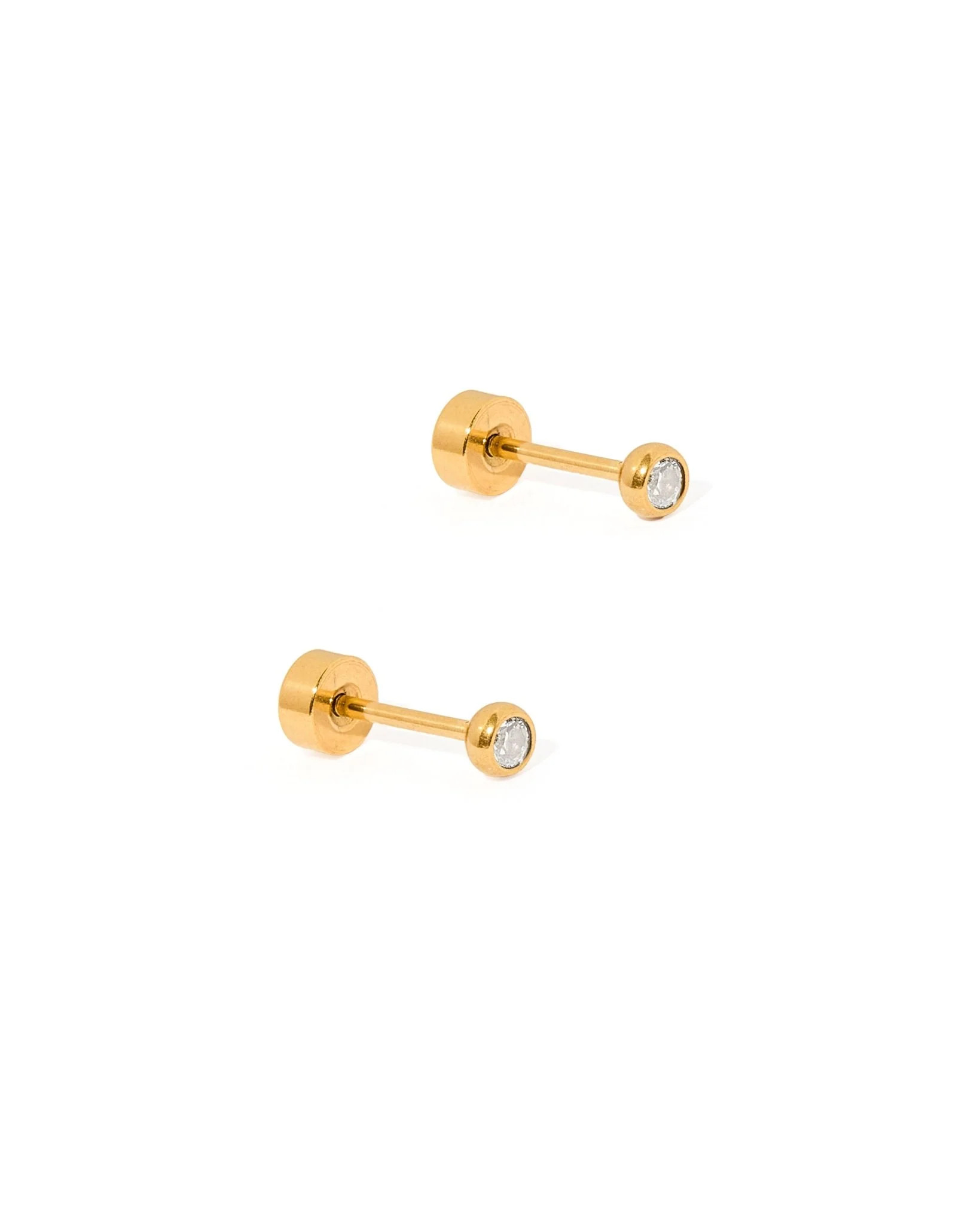 Screwback Stud Earrings - Cooper Clear - Shop LINNY CO | LINNY CO LLC