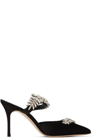 Manolo Blahnik - Black Lurum Heels | SSENSE