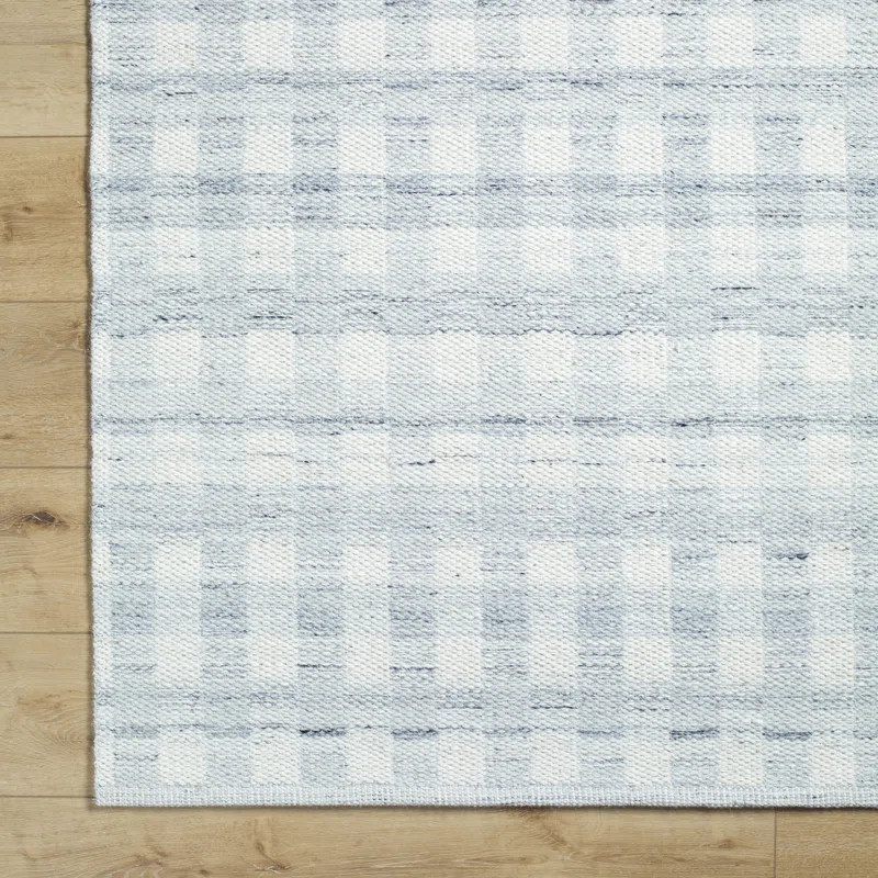 Lavande Plaid Wool Area Rug in Gray | Wayfair North America