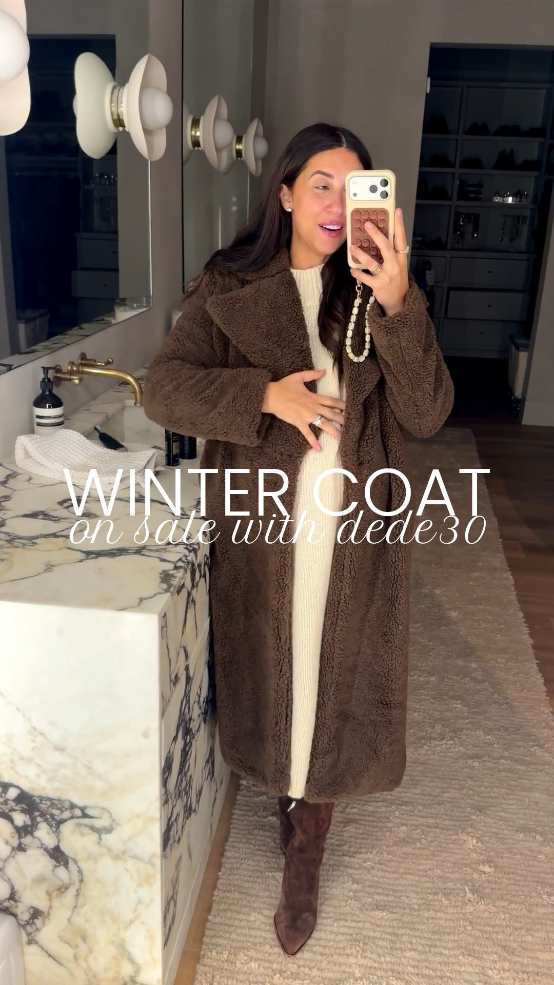 DEDE30 to save on the coat!

Jacket: medium
Dress: medium 

vici, winter coat, vici sale, Amazon, Amazon sweater dress, long coat, long winter coat, Dede Raad, Nashville, mom of 3, dress up buttercupp

#LTKFindsUnder100 #LTKSaleAlert #LTKBump