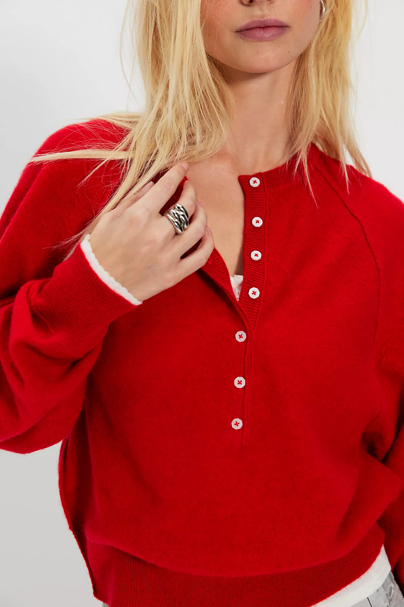 Porta Cashmere Henley Sweater | Free People (Global - UK&FR Excluded)