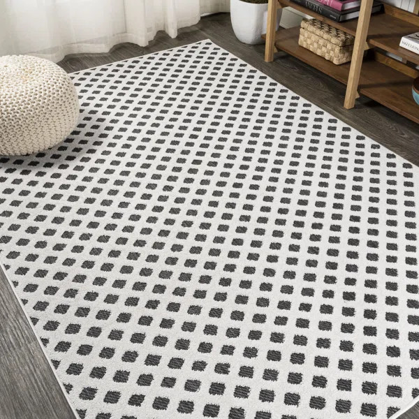 Demetri White/Black Indoor/Outdoor Rug | Wayfair North America