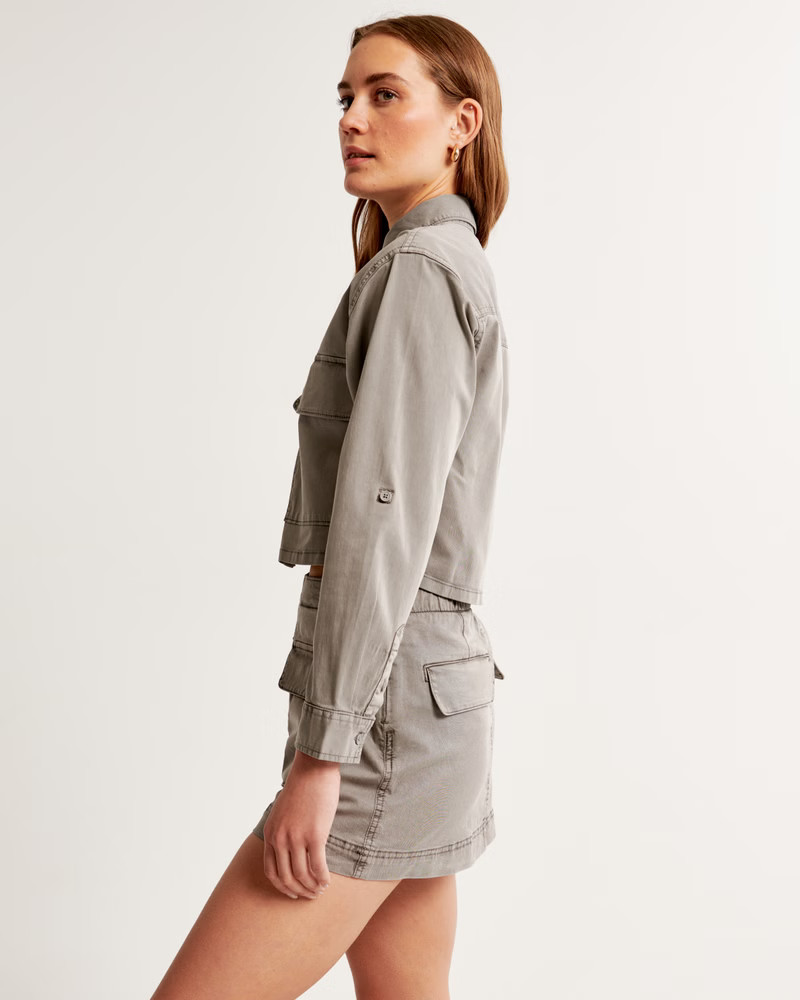 Long-Sleeve Utility Shirt | Abercrombie & Fitch (US)