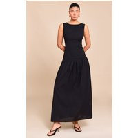 Black Drop Waist Maxi Dress | PrettyLittleThing US