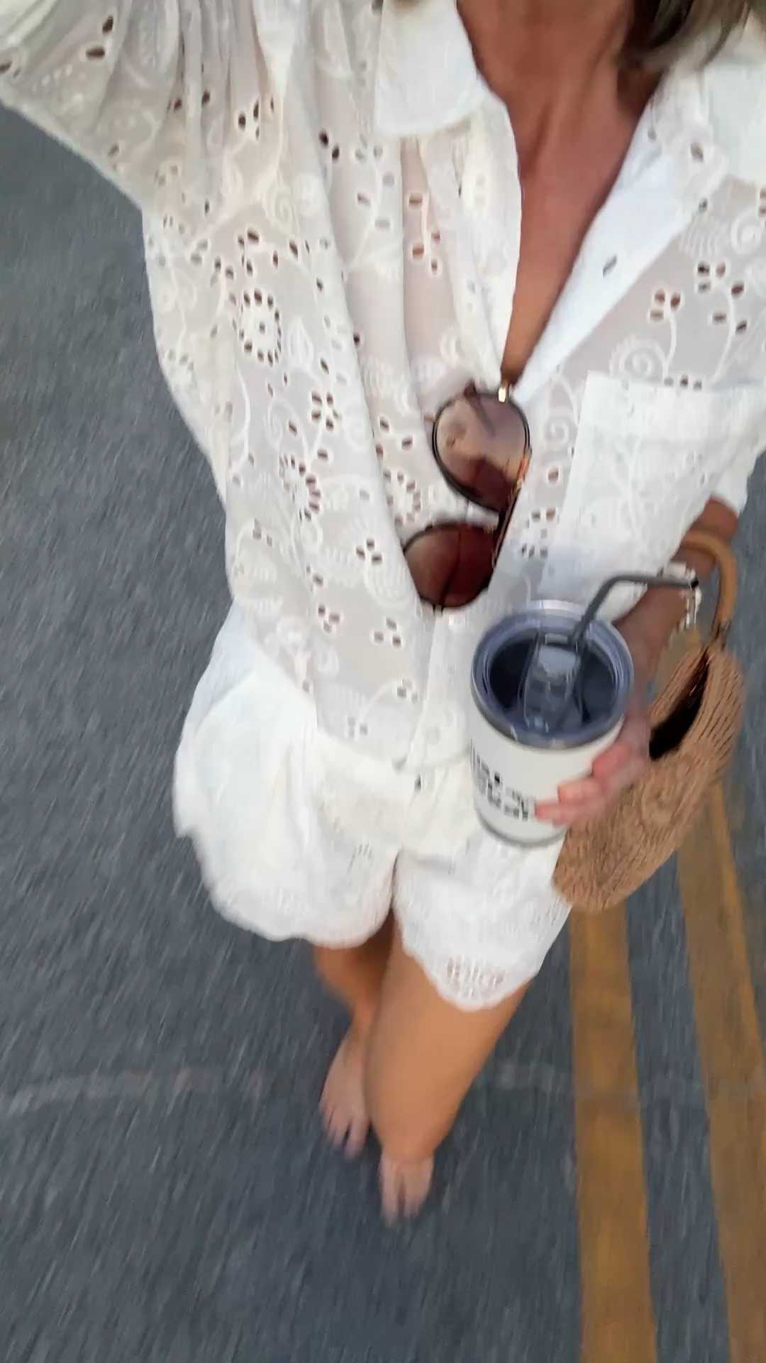 Wearing small in both pieces. The shorts are a tad snug. Size up if between. Such a cute set for vacation and then you can break up the pieces.  

#LTKootd #LTKTall #LTKTravel