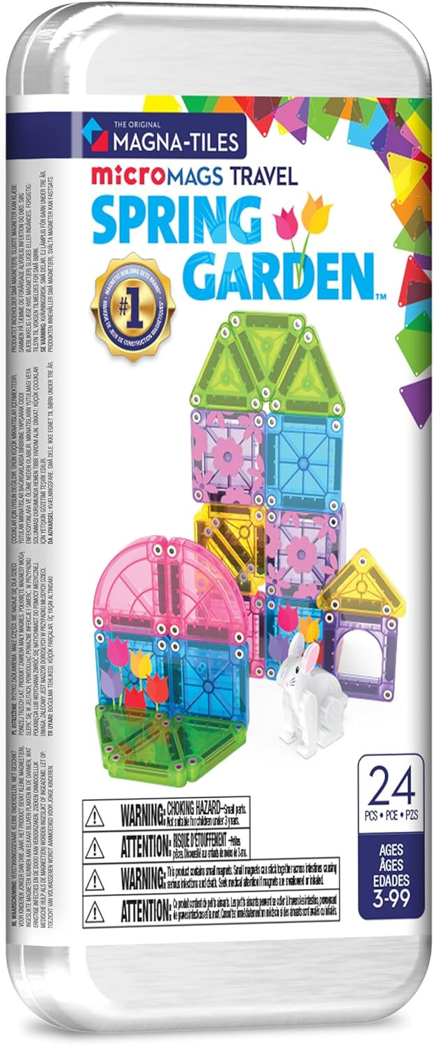 Magna-Tiles microMAGS 24-Piece Spring Garden Travel Set, The Original Magnetic Building Brand | Amazon (US)