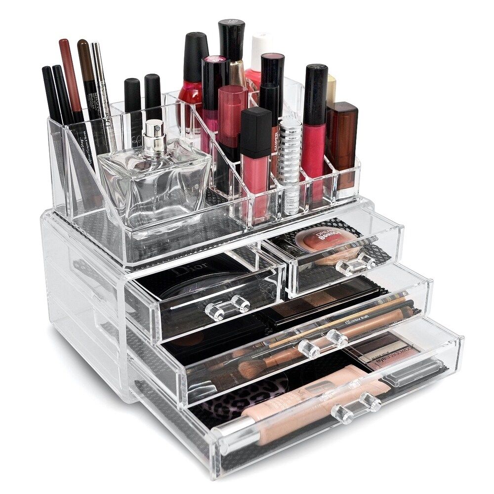 Sorbus Acrylic Cosmetic and Makeup Storage Case Display | Bed Bath & Beyond