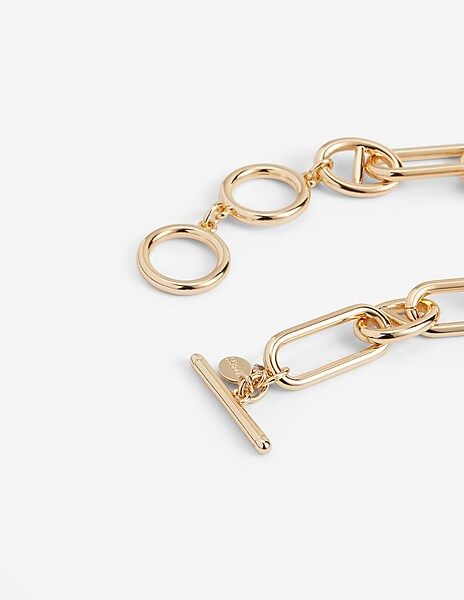 Interlocking Paperclip Toggle Bracelet | Express