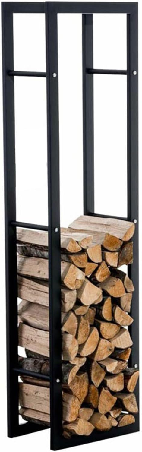 Black Log Store Wood Rack for Firewood, Extra Tall Indoor Outdoor Farmhouse Metal Firewood Rack F... | Amazon (US)