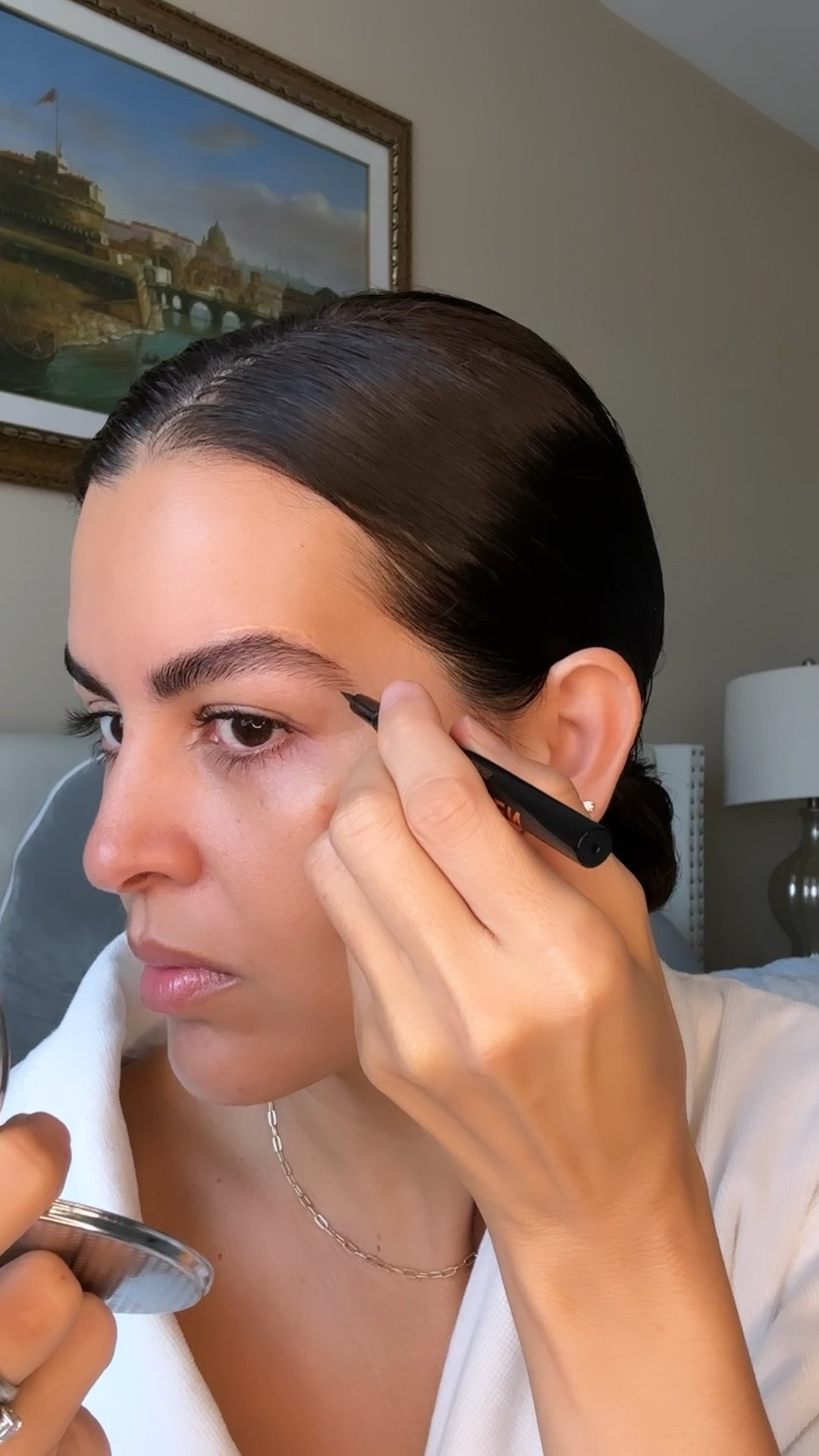 Using brow freeze gel, and applying it with the flat side of the dual ended brush. Brow pen in dark brown. Has a super fine tip. And that’s it.

#LTKbeauty #LTKfindsunder50 #LTKVideo