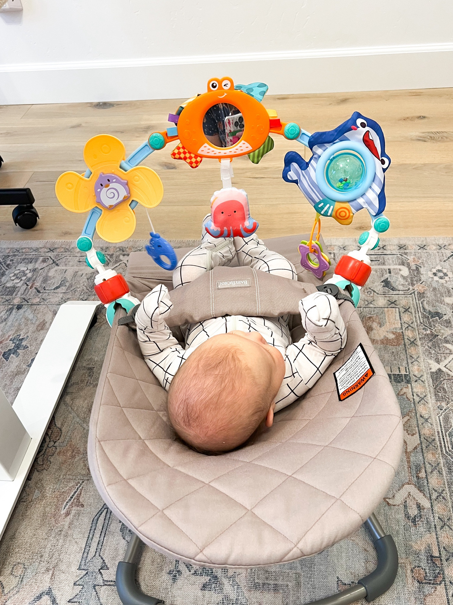This is a newborn MUST HAVE- so easy to attach to any baby bouncer, this one is our fave! So entertaining and cute 🥹

Baby must have - newborn toys - newborn essentials - baby toy bar - baby bouncer - favorite baby finds - new mom - baby toys - stroller toy 

#LTKbump #LTKfindsunder50 #LTKbaby