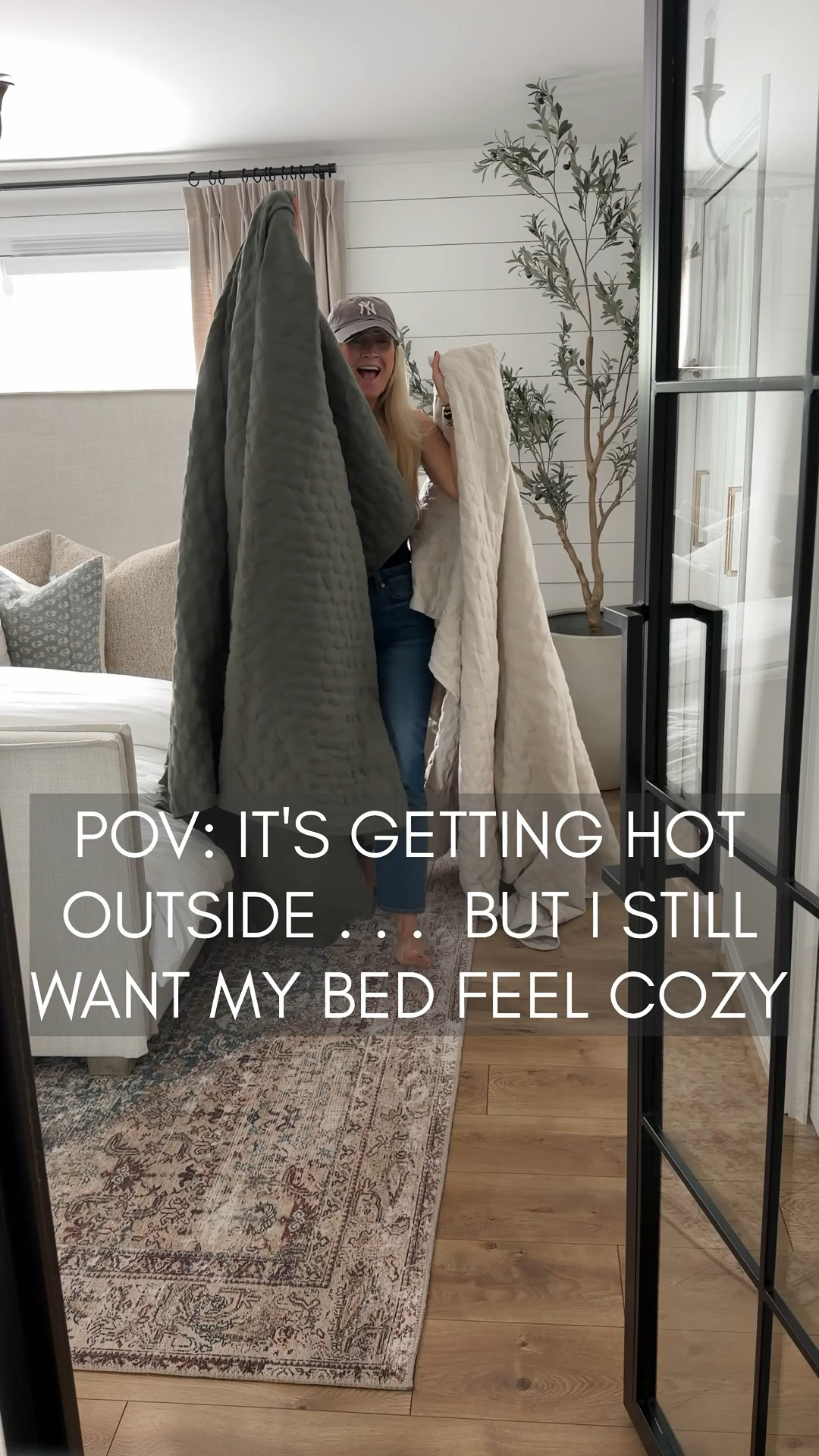 I swapped out our heavy bedding for these lightweight quilts and now I’m obsessed with how layered and expensive our bed looks without feeling too hot at night. I layered the olive green + wheat colors together and the combo is SO good 🙌🏻

They’re soft, lightweight, oversized, and give that relaxed designer bedding look for way less. Honestly looks like something you’d find at a high-end home store 👏🏻

@WDCozy #wdcozy #wdcozyquilts #wdcozypartner

#LTKHome