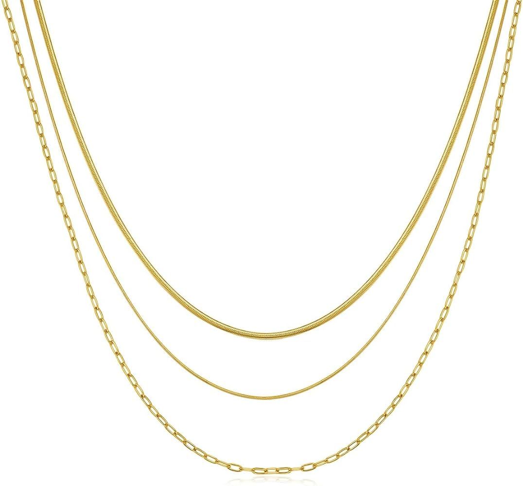 Zoesky 18K Gold Plated Stone Necklaces for Women Tangled Necklace Natural Stone Handmade Gifts | Amazon (US)