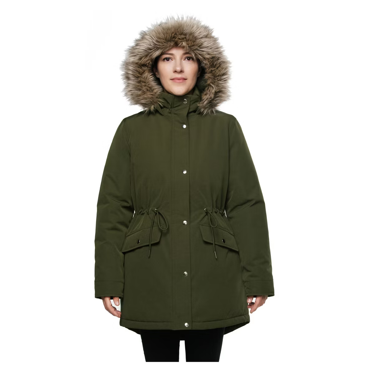Rokka&Rolla Women's Mini Fur Lined Parka Coat | Target