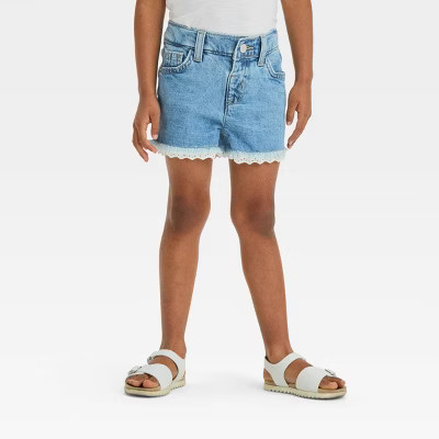 Toddler Girls' Lace Cut-Off Jean Shorts - Cat & Jack™ | Target