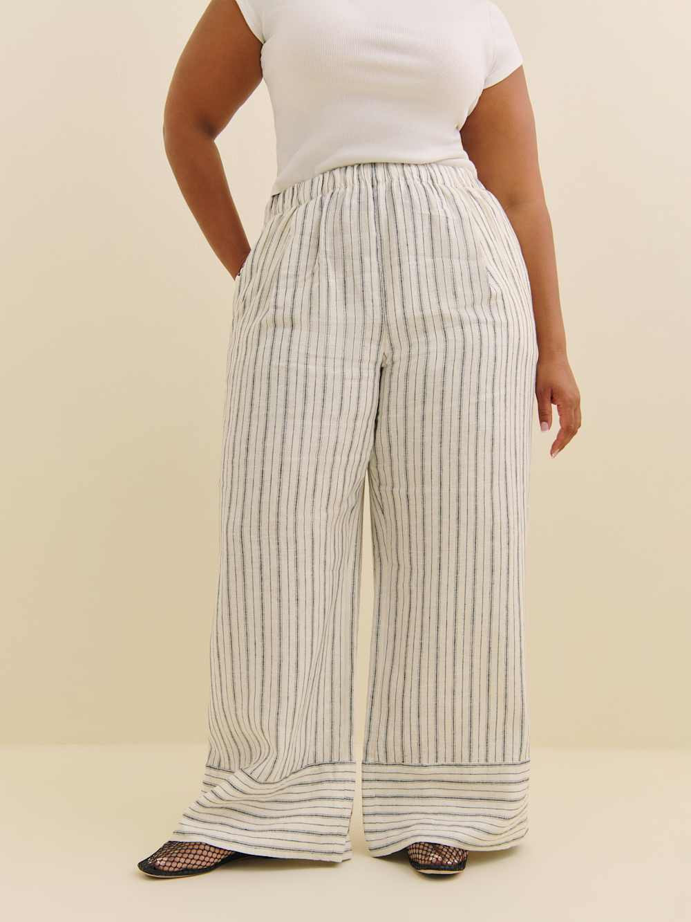 Fernando Linen Wide Leg Pant Es | Reformation (Global)
